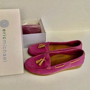 Eric Michael Suede Purple Boat style Shoes sz 40